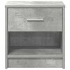 vidaXL Bedside Cabinet with Drawer Concrete Grey 39x28x41 cm