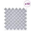 vidaXL Lanturn Tile 10 pcs Grey 27 x 27 cm Polyurethane and PET