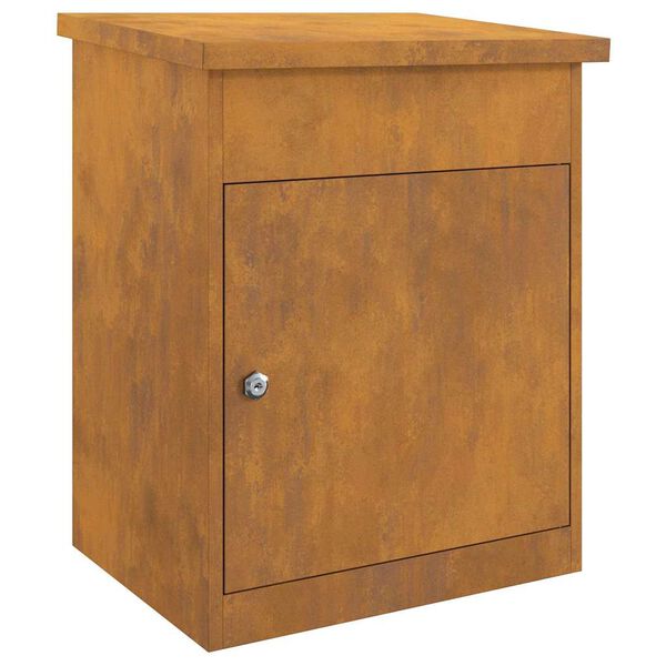 vidaXL Parcel Drop Box Rusty 44 x 35 x 59 cm Weathering steel