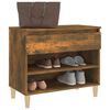 vidaXL Shoe Cabinet Smoked Oak 70x36x60 cm Engineered Wood