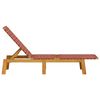 vidaXL Sun Loungers 2 pcs Red Solid Wood Acacia and Fabric