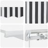 vidaXL Manual Retractable Awning Anthracite&White 450x300 cm