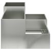 vidaXL Garden Planter Silver 80 x 80 x 60 cm Galvanised steel
