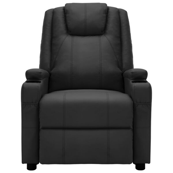 vidaXL Massage Chair Black Faux Leather