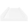 vidaXL Picture Frame Ledge Shelves 2 pcs White 80x9x3 cm MDF