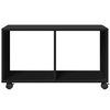 vidaXL Rolling Cabinet Black 72x33x42.5 cm Engineered Wood