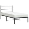 vidaXL Metal Bed Frame without Mattress with Headboard Black 90x190cm