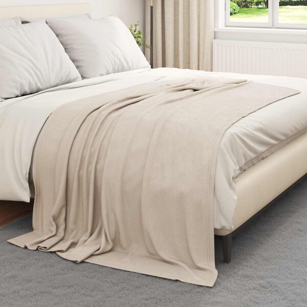 vidaXL Throw Blankets 6 pcs Beige 200 x 150 cm Fleece