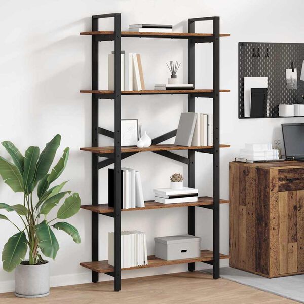 vidaXL Bookshelf Old Wood 100 x 33.5 x 178 cm Engineered Wood