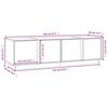 vidaXL TV Cabinet 140x40x40 cm Solid Wood Pine