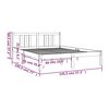 vidaXL Bed Frame without Mattress Grey Solid Wood 140x190 cm
