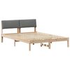 vidaXL Bed frame Brown and dark grey 140 x 200 cm Solid pine wood