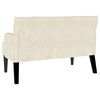 vidaXL Chesterfield Bench Cream 112 x 65.5 x 75 cm Velvet