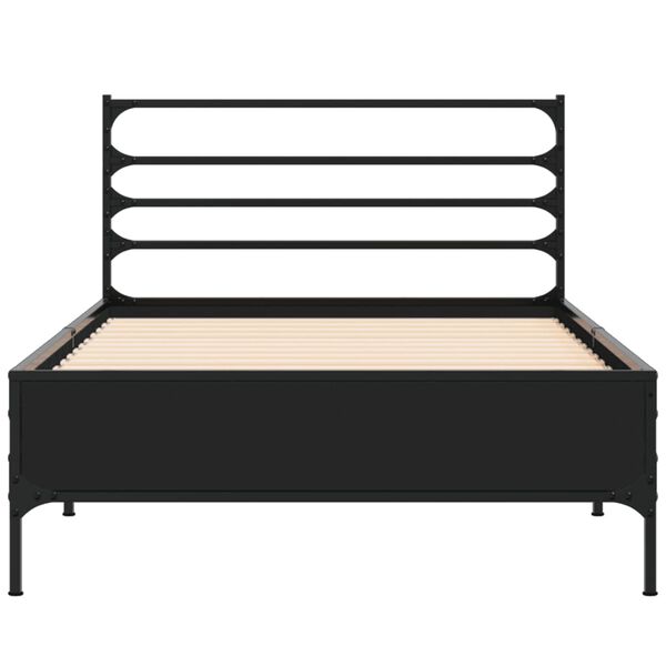 vidaXL Bed Frame without Mattress Black 90x190 cm Single