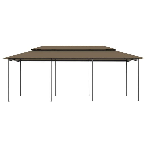 vidaXL Gazebo 600x298x270 cm Taupe 180 g/m²