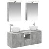 vidaXL Bathroom Cabinet Set 5 pcs Concrete Grey Engineered Wood