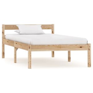 vidaXL Bed Frame without Mattress Solid Pine Wood 100x200 cm