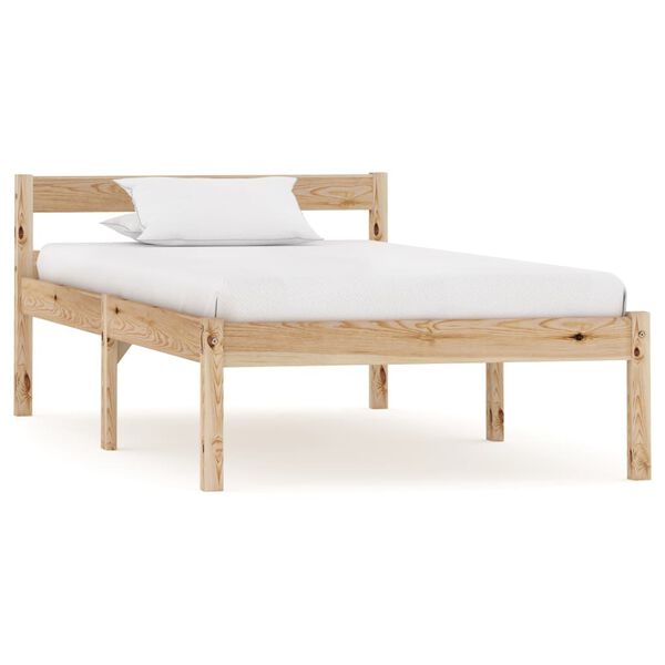 vidaXL Bed Frame without Mattress Solid Pine Wood 100x200 cm