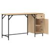 vidaXL Computer Desk Sonoma Oak 131x48x75 cm Engineered Wood