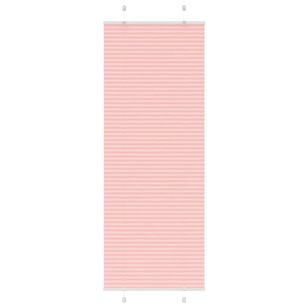 vidaXL Pleated Blind Pink 75x200 cm Fabric Width 74.4 cm Polyester