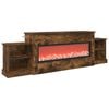 vidaXL Electric Fireplace Smoked Oak 177 x 30 x 56.5 cm
