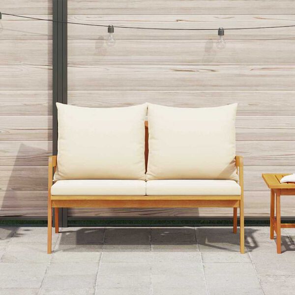 vidaXL Garden Bench with Cushion Brown Solid Acacia wood