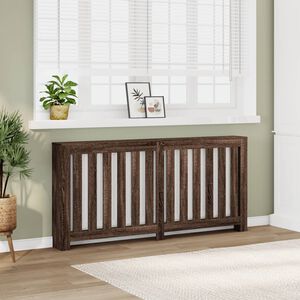 vidaXL Radiator Cover Brown Oak Engineered Wood