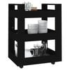 vidaXL Kitchen Trolley Black 60x45x80 cm Engineered Wood