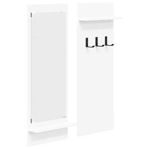vidaXL Wall-Mounted Coat Rack White 70 x 10 x 90 cm Engineered wood