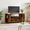 vidaXL TV Cabinet Smoked Oak 102x34.5x43 cm Engineered Wood