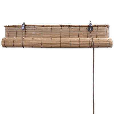 vidaXL Brown Bamboo Roller Blinds 80 x 160 cm