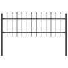 vidaXL Garden Fence 9 pcs Grey 15.3 x 0.6 m Powder-coated Steel