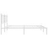vidaXL Metal Bed Frame without Mattress with Headboard White 180x200cm
