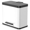 Hailo Pedal Bin "Oko Duo Plus" Size L 17 L+9 L White 0630-230