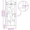 vidaXL Garden Fence 3 pcs Black 112 x 40 cm Steel