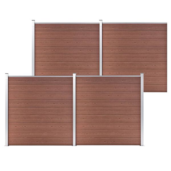 vidaXL Garden Fence WPC 699x186 cm Brown