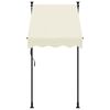 vidaXL Retractable Awning Cream 100x150 cm Fabric and Steel