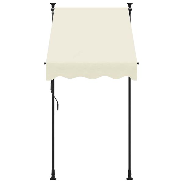 vidaXL Retractable Awning Cream 100x150 cm Fabric and Steel