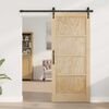 vidaXL Sliding Door ORKDAL Brown 86 x 198.5 cm Solid Pine Wood