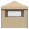 vidaXL Party Tent Folding Beige 292 x 580 x 315 cm Oxford Fabric