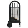 vidaXL Firewood Cart Black 30x35x81 cm Steel