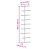 vidaXL Wall-mounted Wine Rack for 9 Bottles 2 pcs White Iron