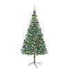 vidaXL Artificial Christmas Tree with Stand Green 210 cm PVC and Steel