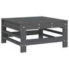 vidaXL Garden Footstool Grey Solid Wood Pine
