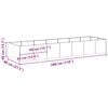 vidaXL Planter White 280x80x40 cm Steel