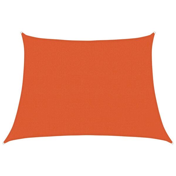 vidaXL Sunshade Sail 160 g/m&sup2; Trapezium Orange 4/5x3 m HDPE