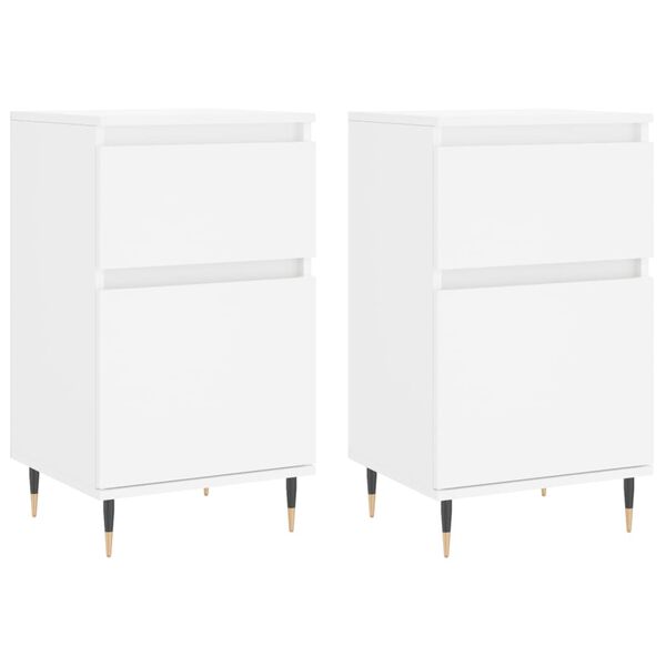 vidaXL Sideboards 2 pcs White 40x35x70 cm Engineered Wood