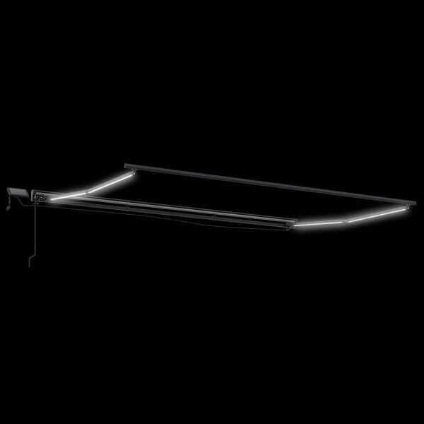 vidaXL Manual Awning Frame with LEDs Anthracite 5 x 3 m Aluminium