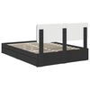 vidaXL Storage Bed with Headboard Black 150 x 200 cm Engineered Wood