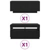 vidaXL TV Cabinet Set 2 pcs Black 180 x 35 x 40 cm Engineered Wood